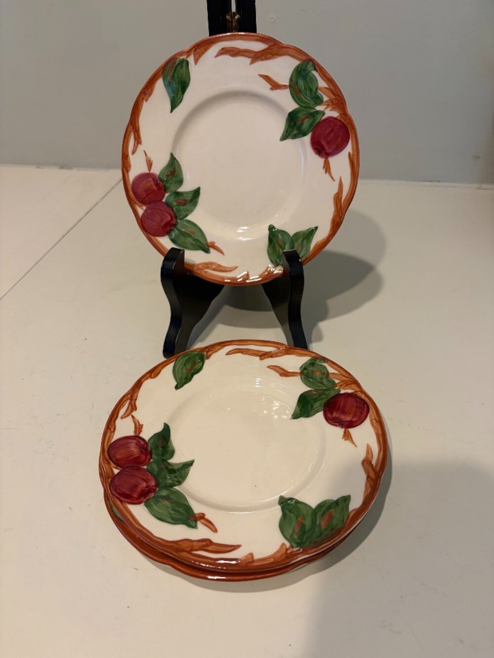3 VINTAGE FRANCISCAN APPLE BREAD & BUTTER PLATES 6 1/4" U.S. Backstamp 1953-58